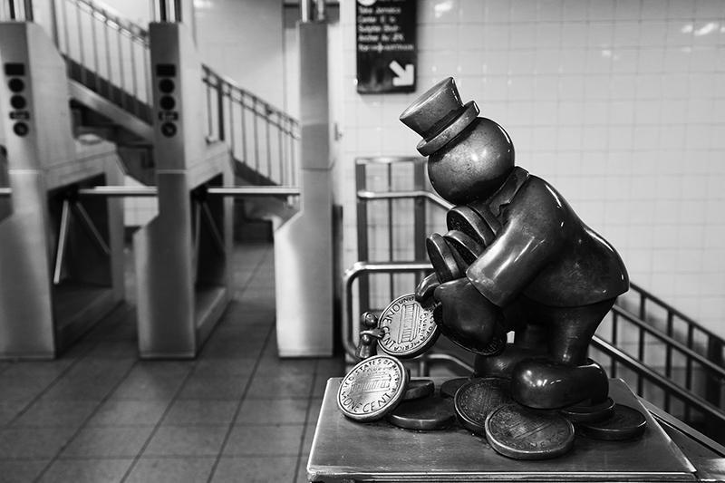 Subway Token Figures : Art : Subway : New York : Tom Otterness : New York : Personal Photo Projects :  Richard Moore Photography : Photographer : 
